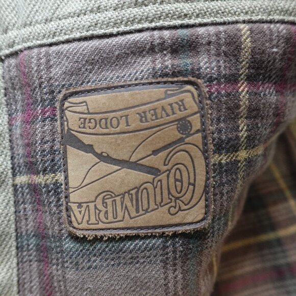 Vintage Columbia Jacket Large Beige Chore Barn Shooting Shoulders Game Pocket - Picture 5 of 16